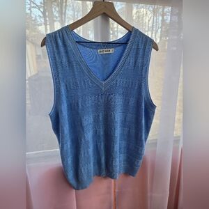 Grace Karin Light Blue V-Neck Knit Sweater Vest